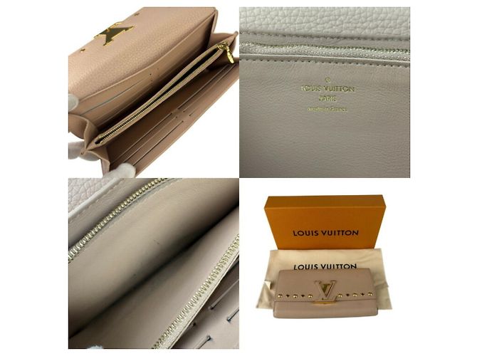 Cartera Larga Louis Vuitton Capucines Beige - vista 8