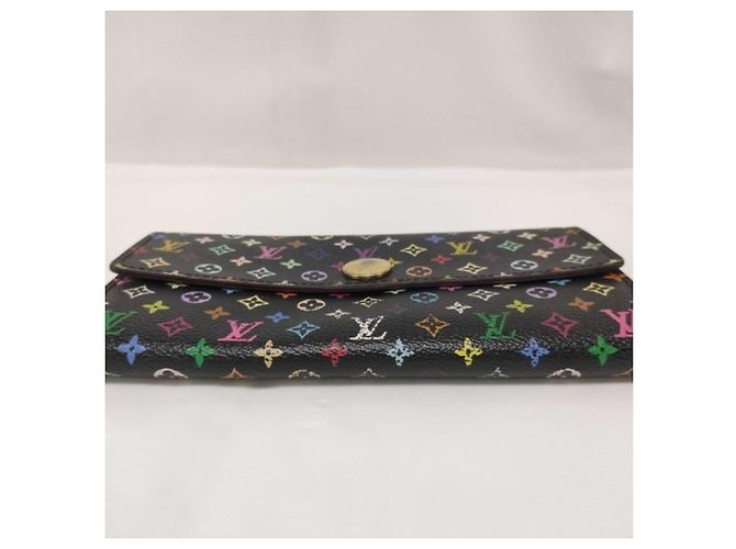 Cartera Larga Louis Vuitton Sarah Negro Roja Multicolor - vista 3