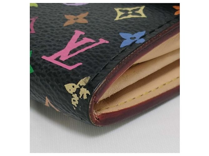 Cartera Larga Louis Vuitton Sarah Negro Roja Multicolor - vista 4