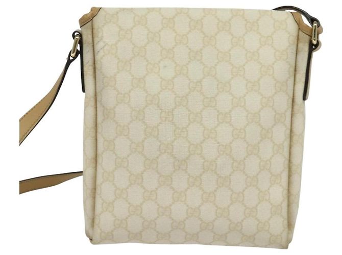Gucci Sac Messenger Flap GG en toile enduite petit Blanc - vue 2