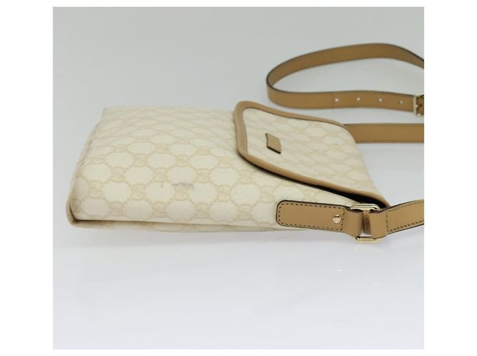 Gucci Sac Messenger Flap GG en toile enduite petit Blanc - vue 4