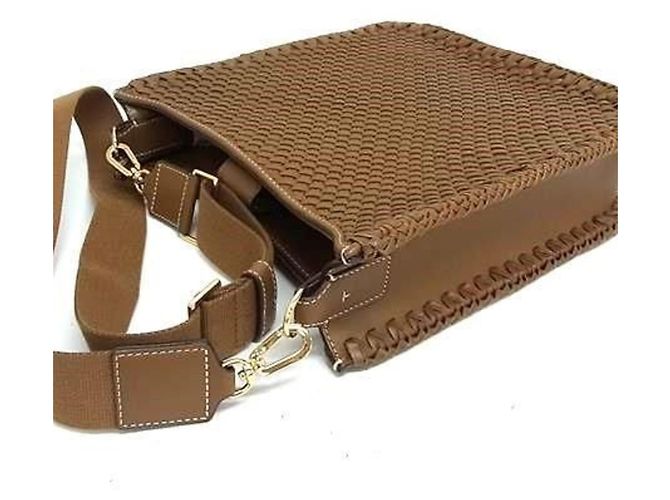 Borsa a spalla in pelle marrone Tory Burch - vista 3