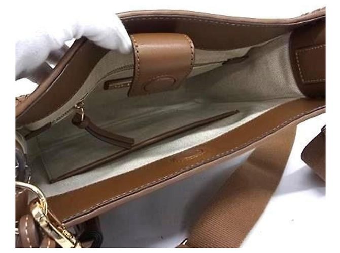 Borsa a spalla in pelle marrone Tory Burch - vista 5