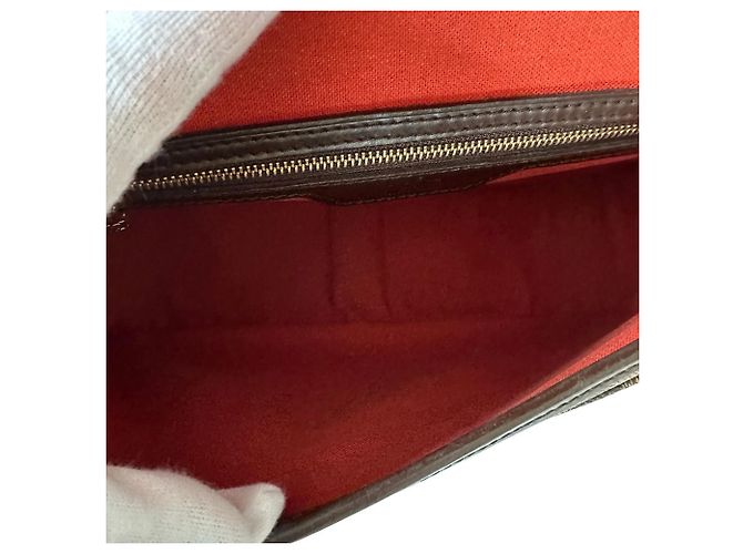 Borsa a Spalla in Tela Damier Louis Vuitton Marrone - vista 10