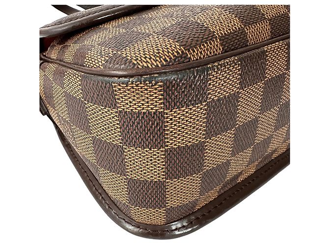 Borsa a Spalla in Tela Damier Louis Vuitton Marrone - vista 5