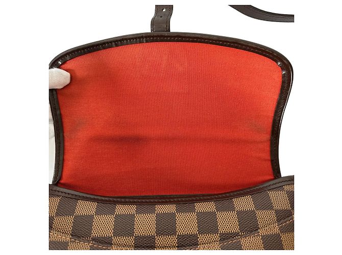 Borsa a Spalla in Tela Damier Louis Vuitton Marrone - vista 8