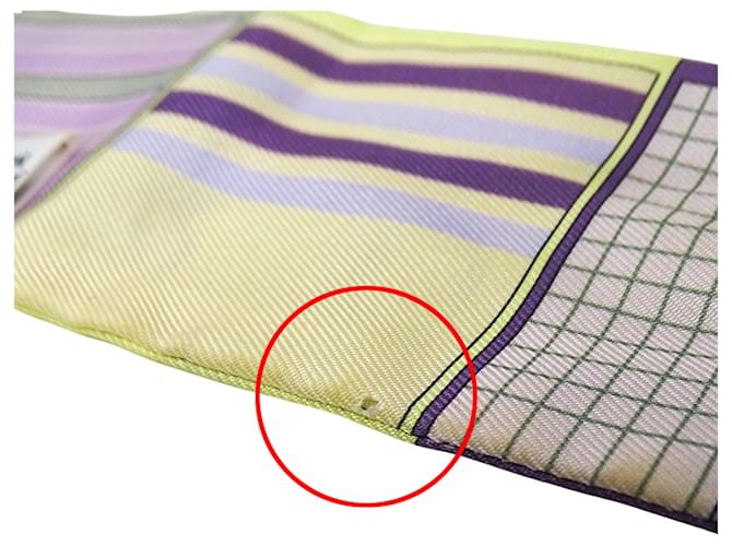 Foulard Twilly Hermès in viola e giallo Porpora - vista 10