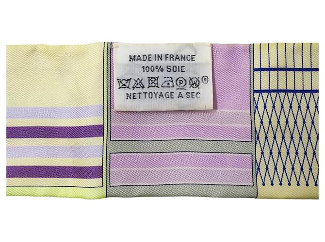 Foulard Twilly Hermès in viola e giallo Porpora - vista 6