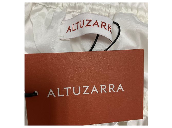Vestido midi de algodón con ojales Altuzarra blanco Optic White Lily - vista 4