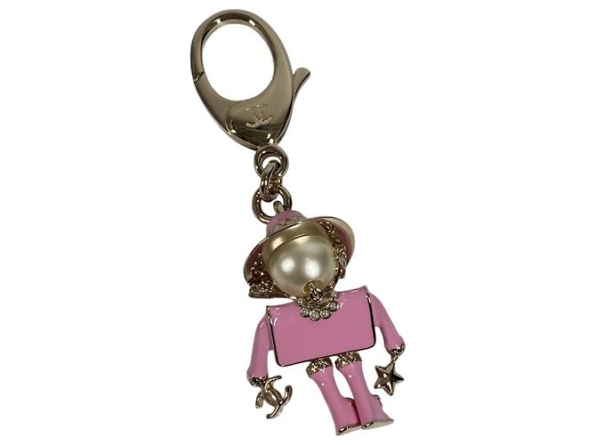 Portachiavi charm Gabrielle di Chanel Rosa D'oro - vista 2