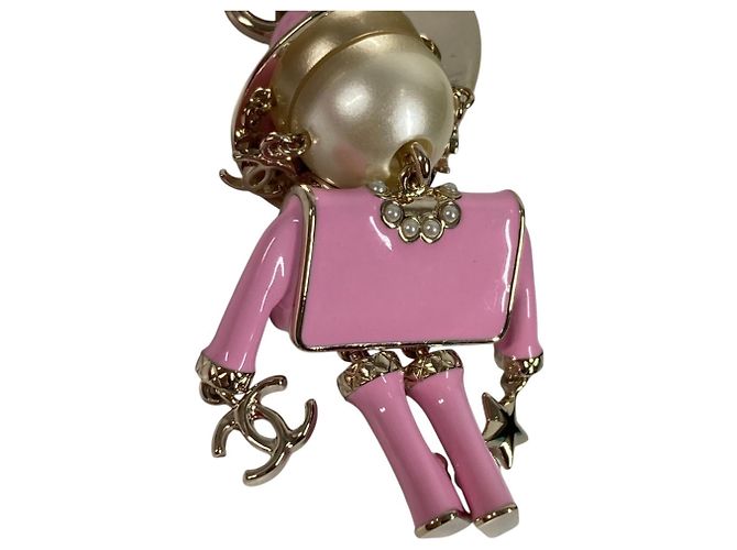 Portachiavi charm Gabrielle di Chanel Rosa D'oro - vista 6