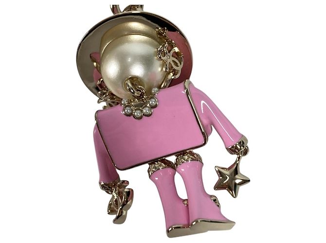 Portachiavi charm Gabrielle di Chanel Rosa D'oro - vista 7