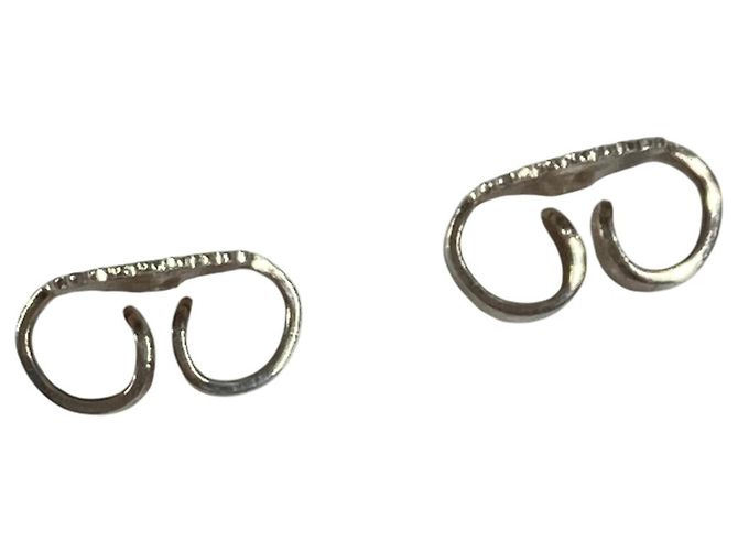 Tiffany & Co Orecchini in pelle con chiave e doppio lucchetto Tiffany 1837 Argento - vista 8