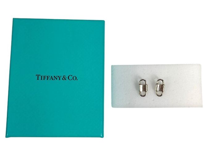 Tiffany & Co Orecchini in pelle con chiave e doppio lucchetto Tiffany 1837 Argento - vista 9
