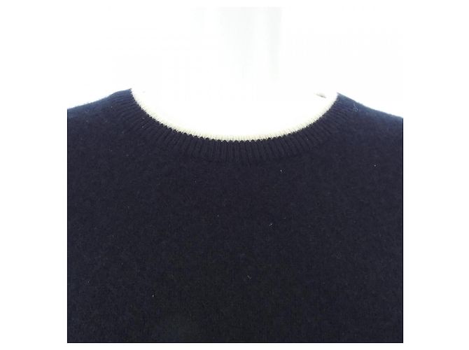 Hermès Jersey de cachemira Hermes 34 Negro Beige Púrpura - vista 5