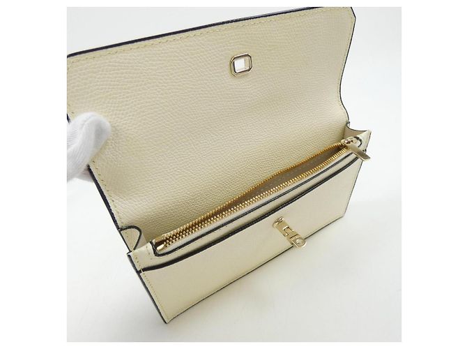 Billetera de piel de ternera suave Valextra Blanco - vista 5