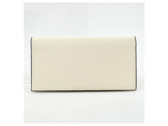 Billetera de piel de ternera suave Valextra Blanco - vista 6