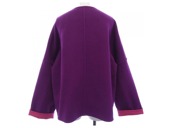 Hermès Giacca in cashmere Hermes 3E0109DZ Porpora - vista 2