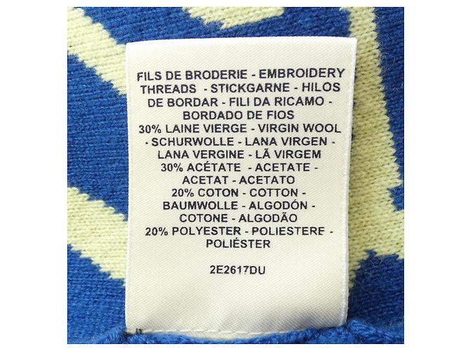 Hermès Chaleco de cachemira Hermes 2E2617DU 38 Azul - vista 4
