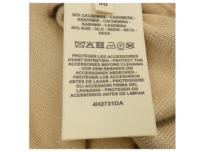 Cárdigan de seda y cachemira Hermès Beige - vista 3