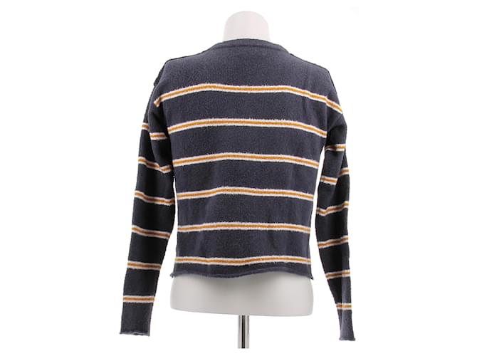Autre Marque ALEXANDRA GOLOVANOFF Gestreifter Baumwollpullover Blau - Ansicht 2