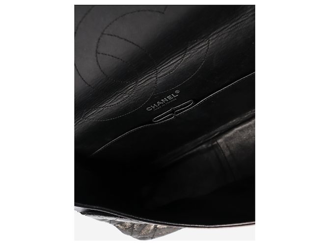 Chanel Schwarze 2.55 Schultertasche aus schwarzem Lammleder mit Steppung 2006 - Ansicht 10