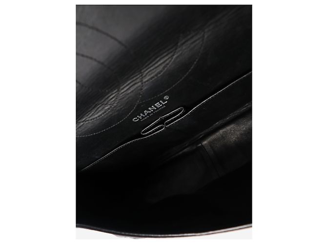 Chanel Schwarze 2.55 Schultertasche aus schwarzem Lammleder mit Steppung 2006 - Ansicht 12