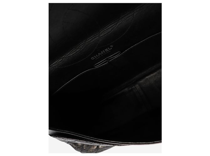 Chanel Schwarze 2.55 Schultertasche aus schwarzem Lammleder mit Steppung 2006 - Ansicht 9