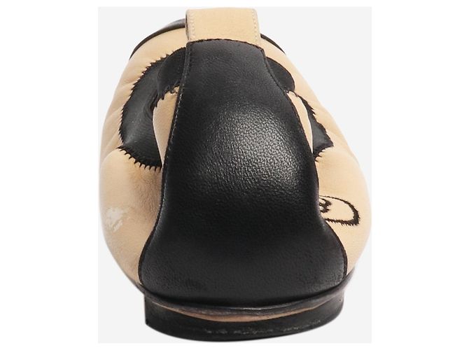Chanel Beige Leder Ballerinas - Größe EU 38 - Ansicht 3