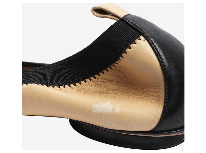 Chanel Beige Leder Ballerinas - Größe EU 38 - Ansicht 5