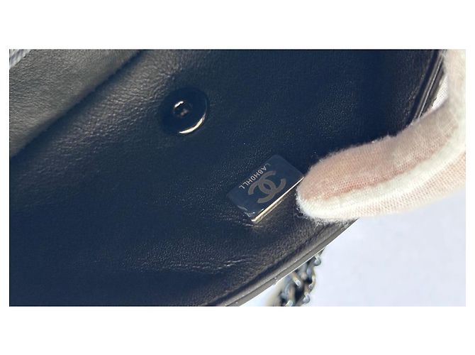 Timeless Borsa Chanel Classica Mini con Patta in Pelle Nera Nero - vista 15