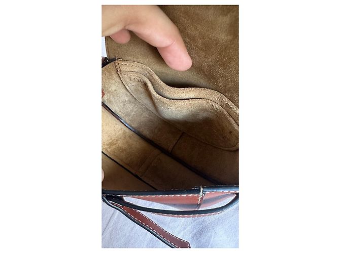 Borsa Loewe Gate Mini in Pelle Marrone - vista 9