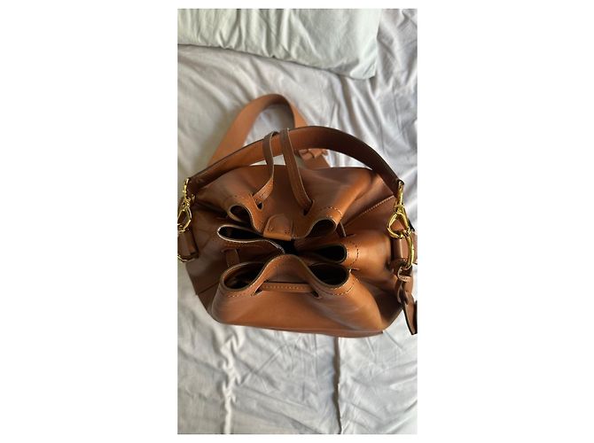 Borsa a Secchiello in Pelle Marrone Ralph Lauren 'Ricky' - vista 12