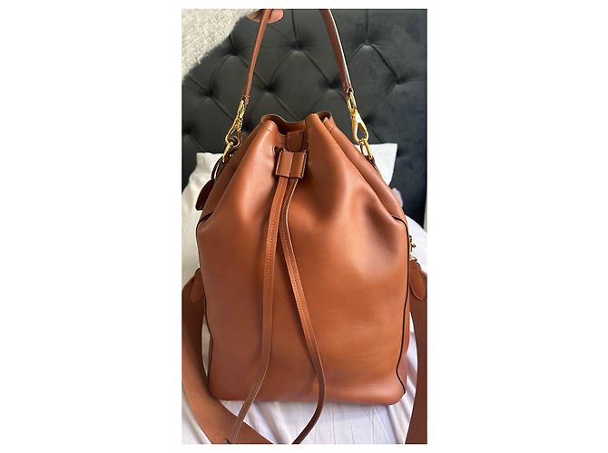 Borsa a Secchiello in Pelle Marrone Ralph Lauren 'Ricky' - vista 6