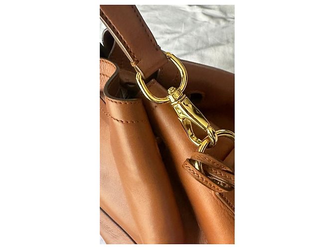 Borsa a Secchiello in Pelle Marrone Ralph Lauren 'Ricky' - vista 8