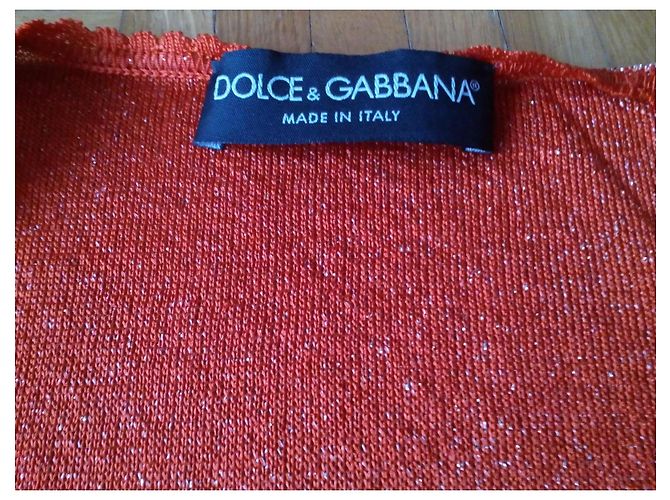 Dolce & Gabbana DOLCE&GABBANA TOP SIN MANGAS EN MEZCLA DE VISCOSA. Naranja - vista 2
