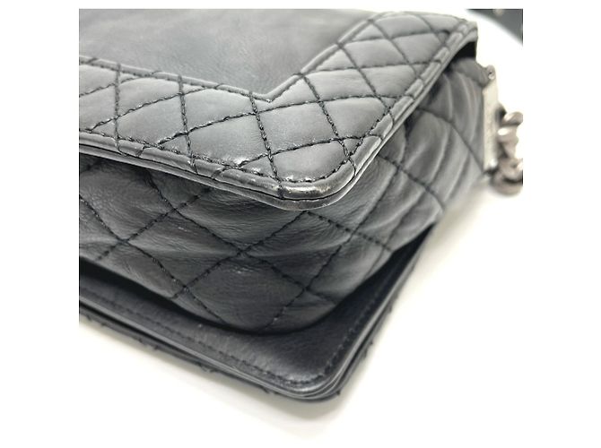 Borsa a Spalla Chanel Boy con Catena Nero - vista 11