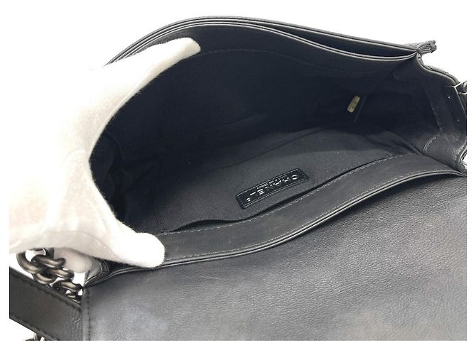 Borsa a Spalla Chanel Boy con Catena Nero - vista 15