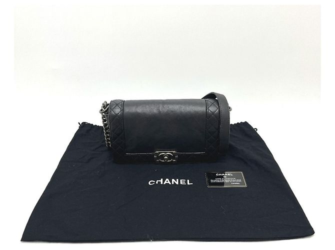 Borsa a Spalla Chanel Boy con Catena Nero - vista 19