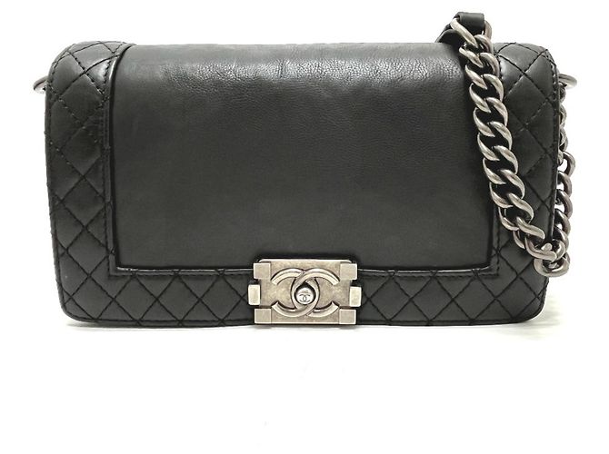 Borsa a Spalla Chanel Boy con Catena Nero - vista 2