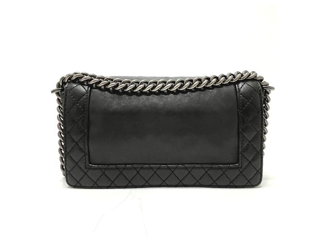 Borsa a Spalla Chanel Boy con Catena Nero - vista 3