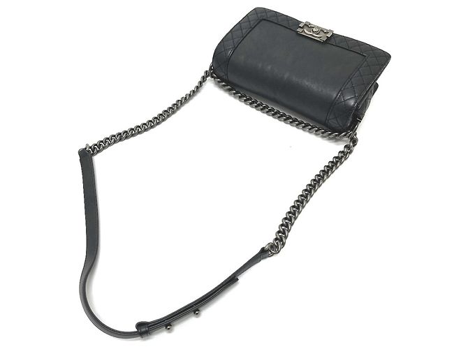 Borsa a Spalla Chanel Boy con Catena Nero - vista 9