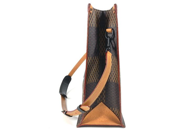 Bolso Mini Tote Damier Gigante en Colaboración Louis Vuitton NIGO Castaño - vista 13