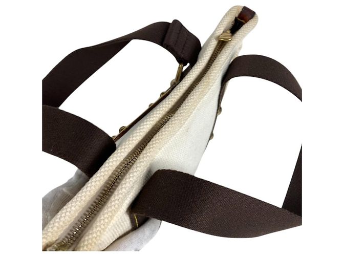 Borsa Tote Louis Vuitton Antigua Cabas PM Bianco - vista 11