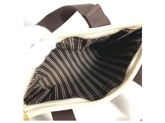 Borsa Tote Louis Vuitton Antigua Cabas PM Bianco - vista 13