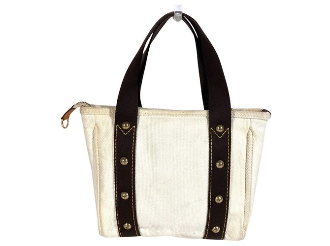 Borsa Tote Louis Vuitton Antigua Cabas PM Bianco - vista 2