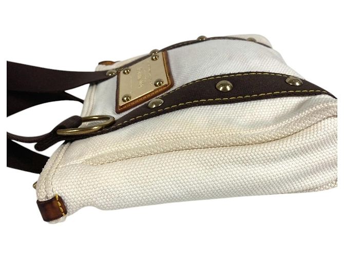 Borsa Tote Louis Vuitton Antigua Cabas PM Bianco - vista 3