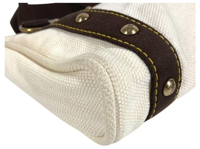Borsa Tote Louis Vuitton Antigua Cabas PM Bianco - vista 4