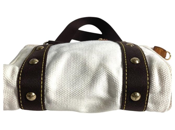 Borsa Tote Louis Vuitton Antigua Cabas PM Bianco - vista 5