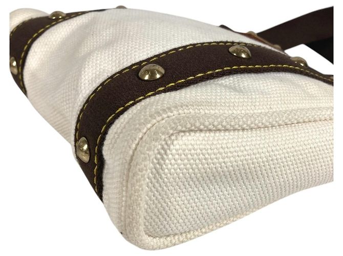 Borsa Tote Louis Vuitton Antigua Cabas PM Bianco - vista 6